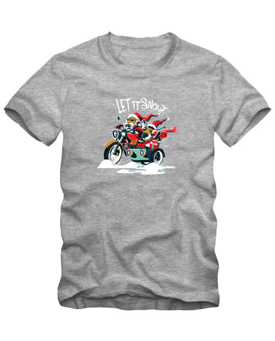 marškinėliai santa motorcycle